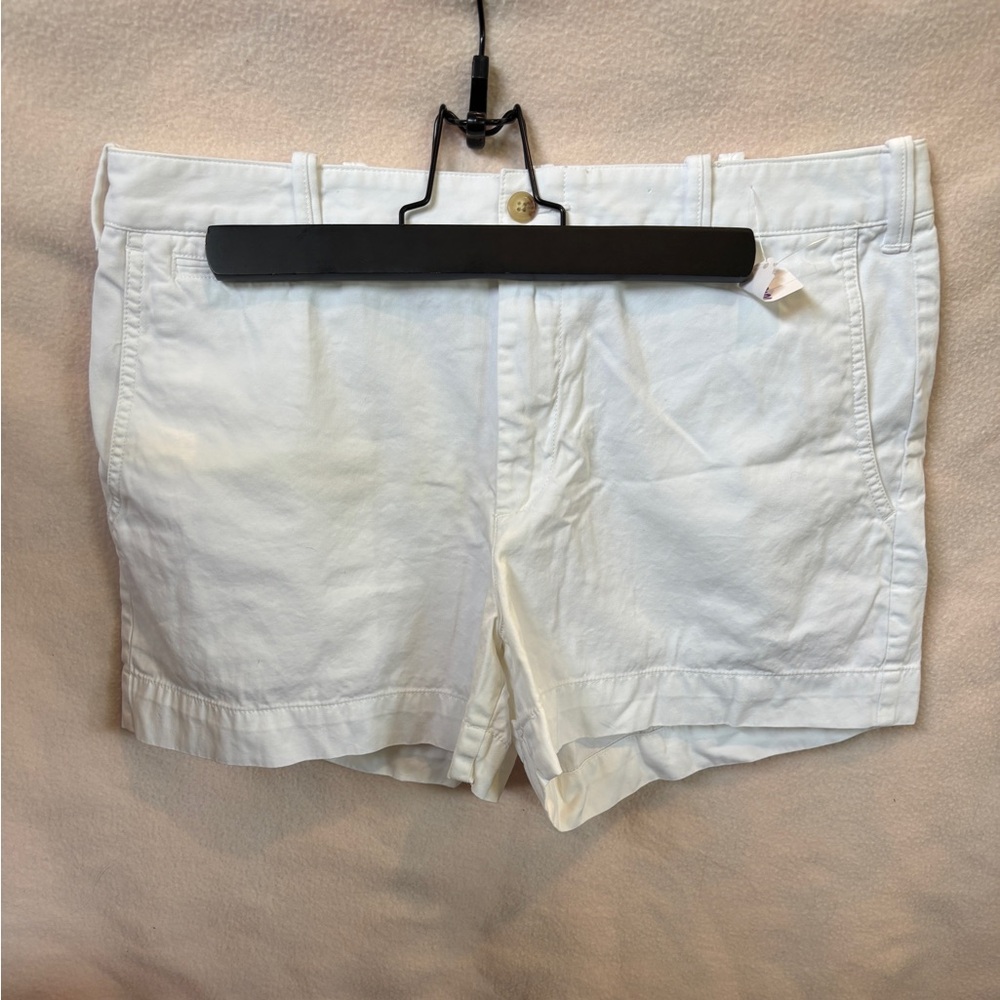 Ralph Lauren White Bermuda Shorts Lightweight Cotton